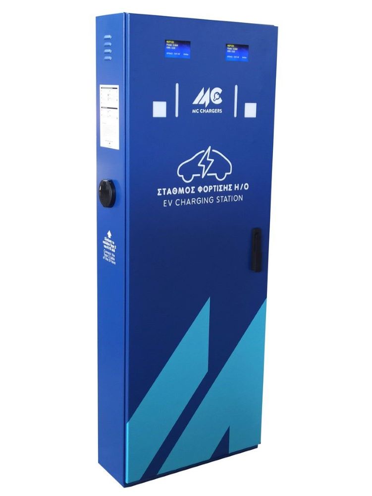 ΟRION 2X22kW Φορτιστής Αυτοκινήτου Δημόσιας Χρήσης Μεταλλικός 2X22kW, 2xType 2 - Image 2